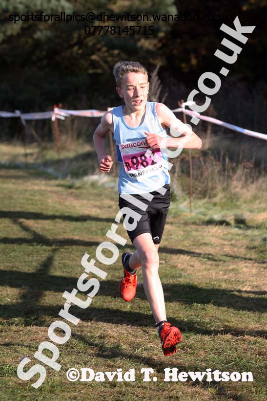 Boys under-15s, 2016 National Cross Country Relays, Berry Hill Park, Mansfield. Photo: David T. Hewitson/Sports for All Pics